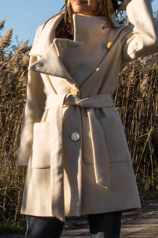 Tae Ivory Wool Short Coat