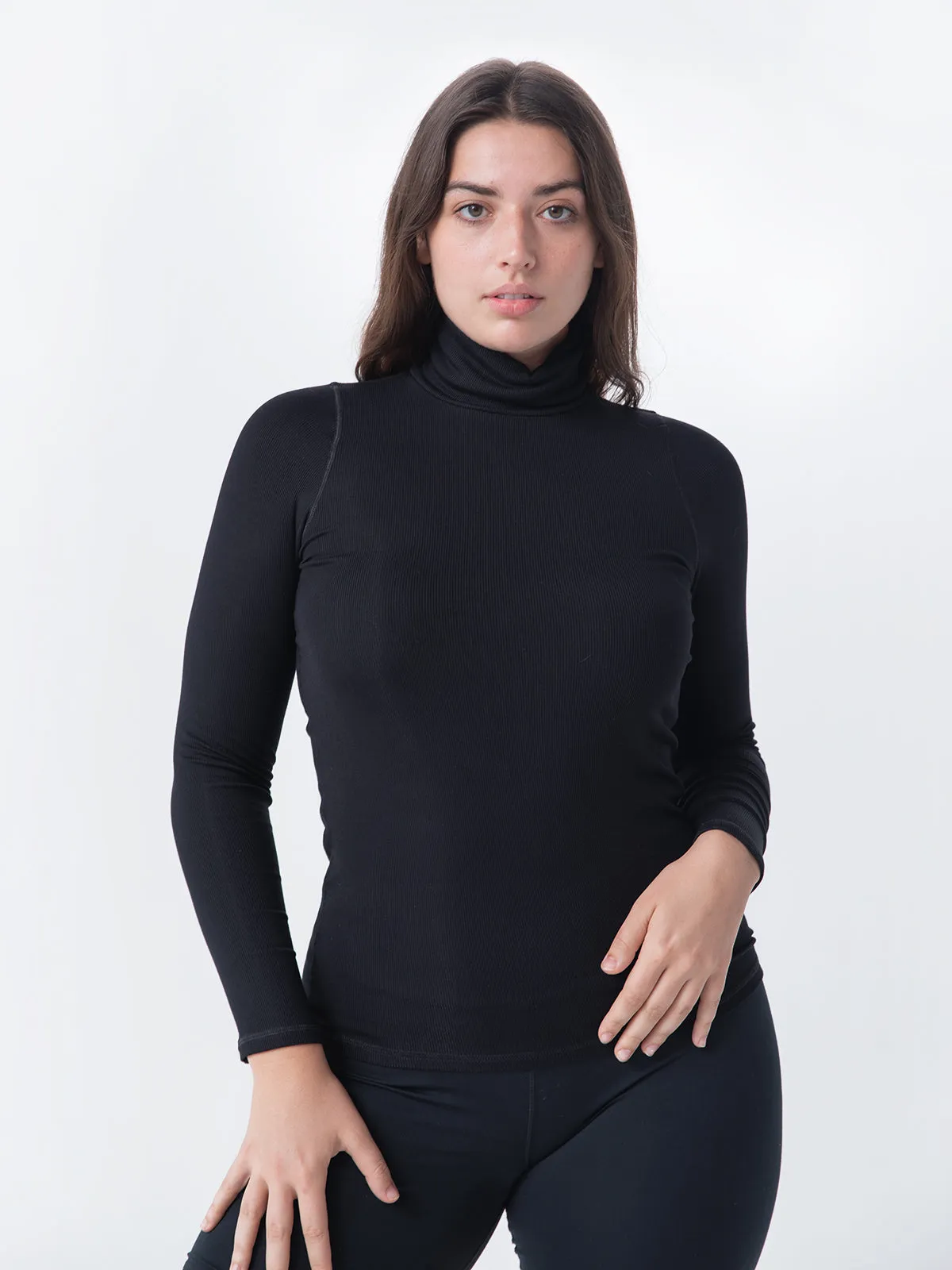 Turtleneck, Ribbed Black