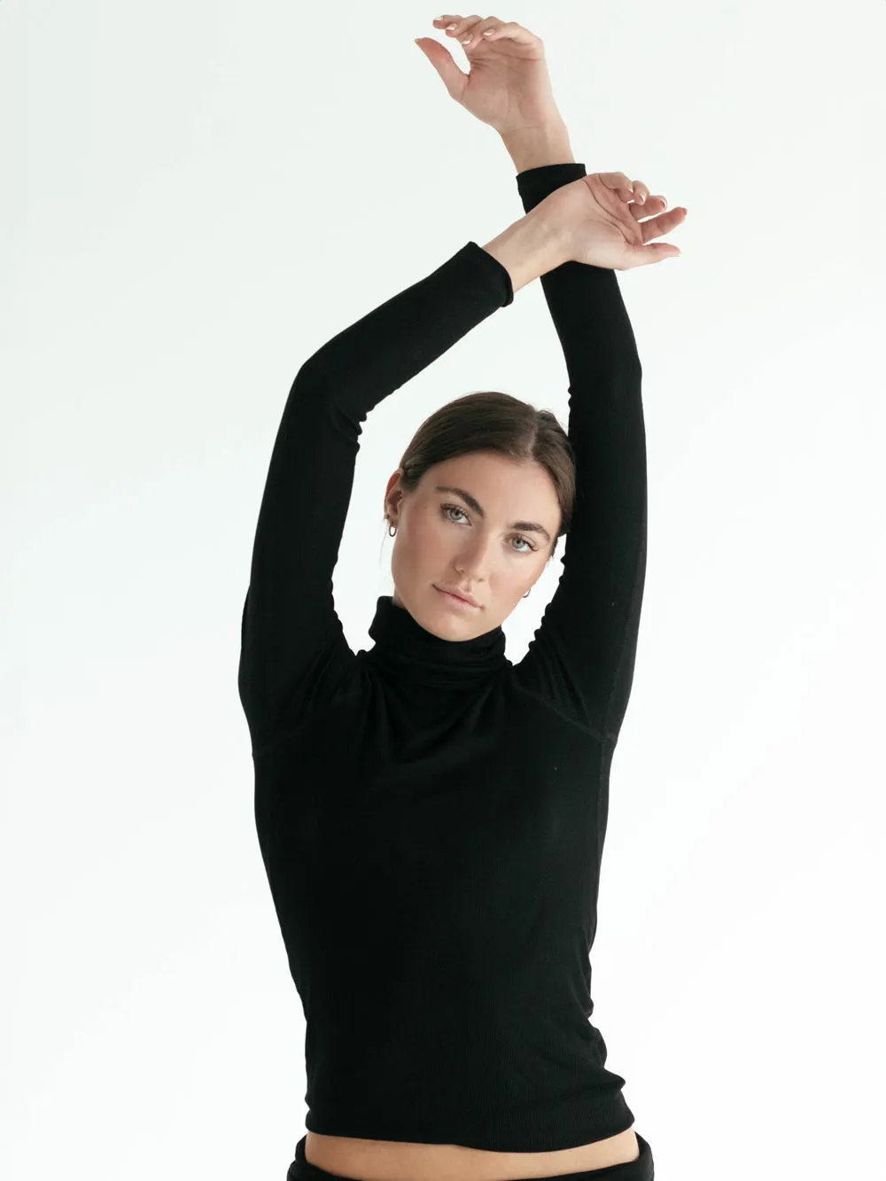 Turtleneck, Ribbed Black