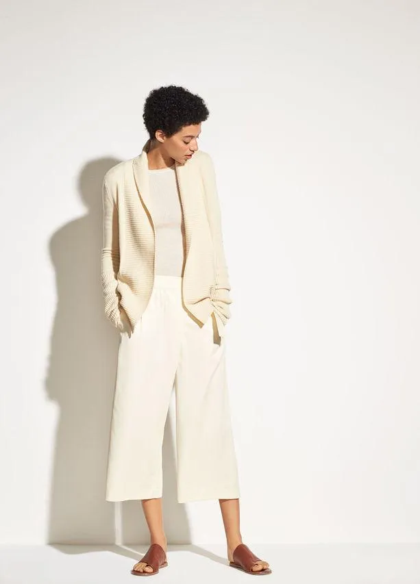 Vince - Wide Collar Cashmere Cardigan in Buttercream