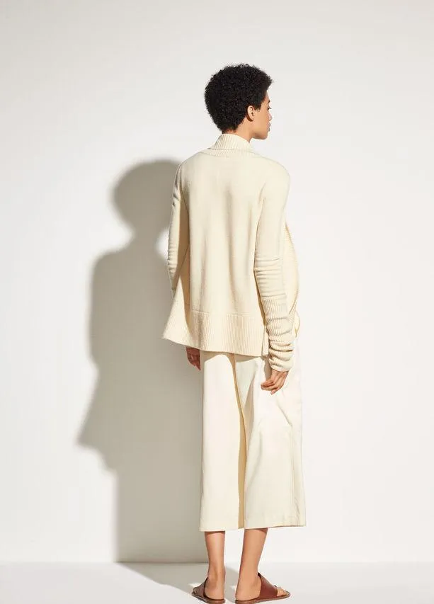 Vince - Wide Collar Cashmere Cardigan in Buttercream