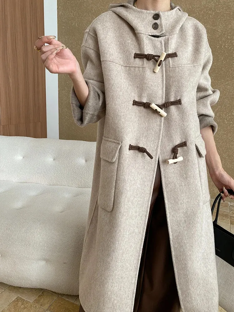 Women's Classic Wool Blend Duffle Coat