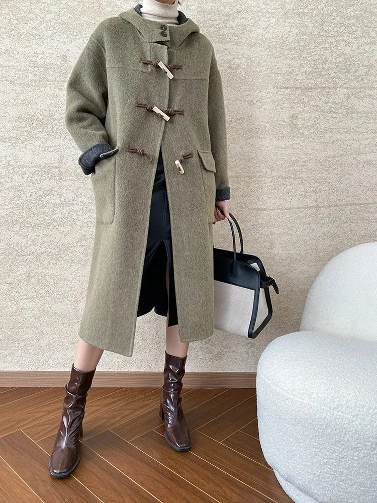 Women's Classic Wool Blend Duffle Coat