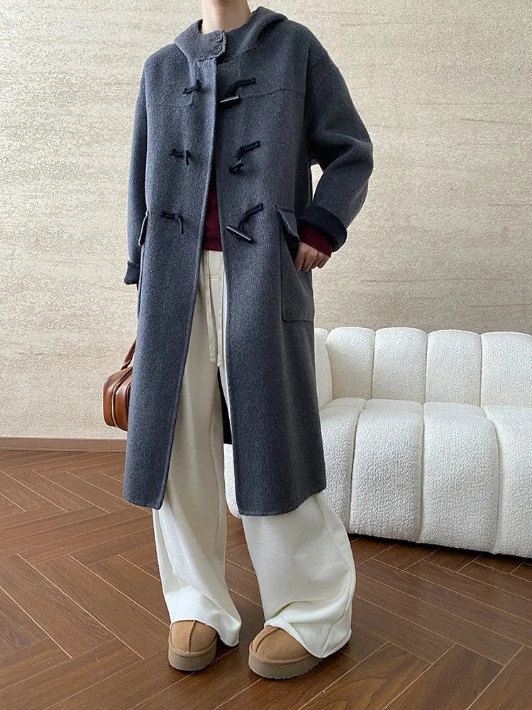 Women's Classic Wool Blend Duffle Coat