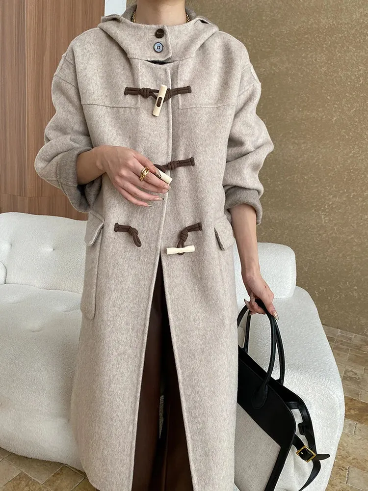 Women's Classic Wool Blend Duffle Coat