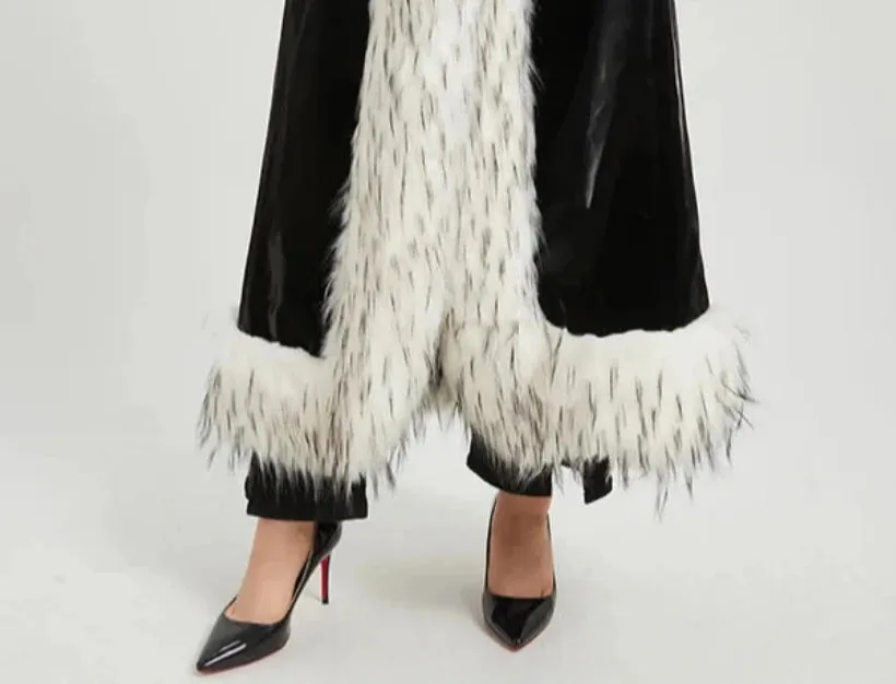 Women's Luxe Extra Long Faux Fur Coat