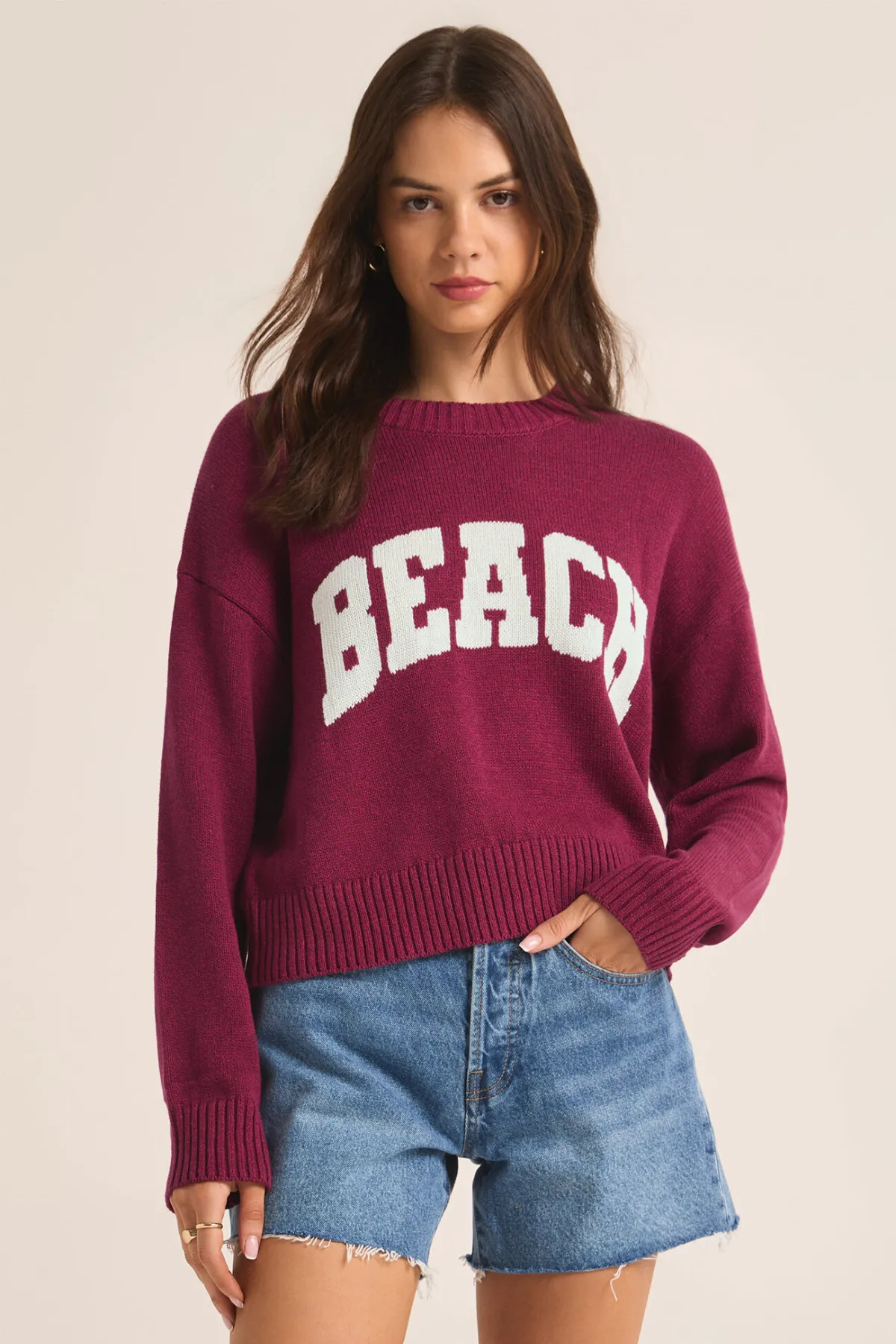 Z SUPPLY - SUNSET BEACH SWEATER CACTUS FLOWER